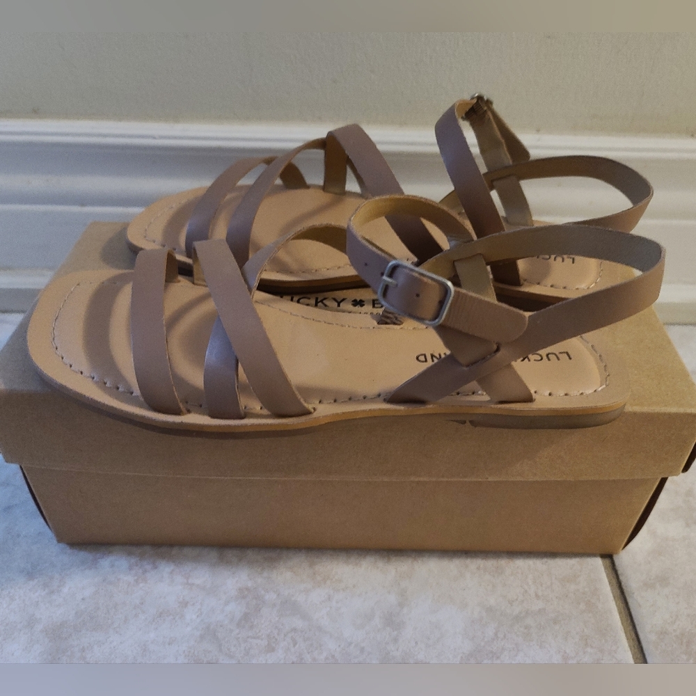 Lucky Brand Women's Bizell 2 Brown Sandals 7M